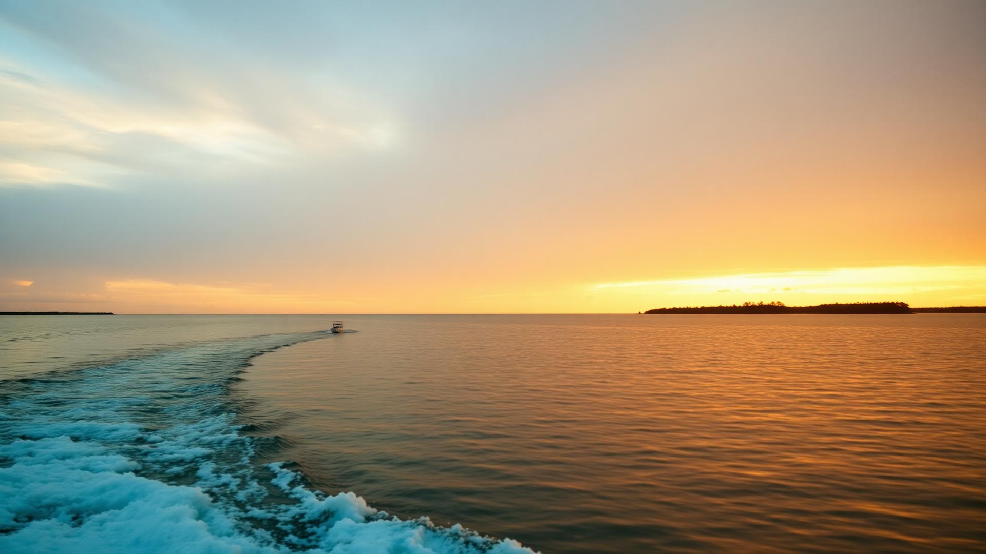 Late afternoon light over the Gulf of Mexico off Naples, Florida